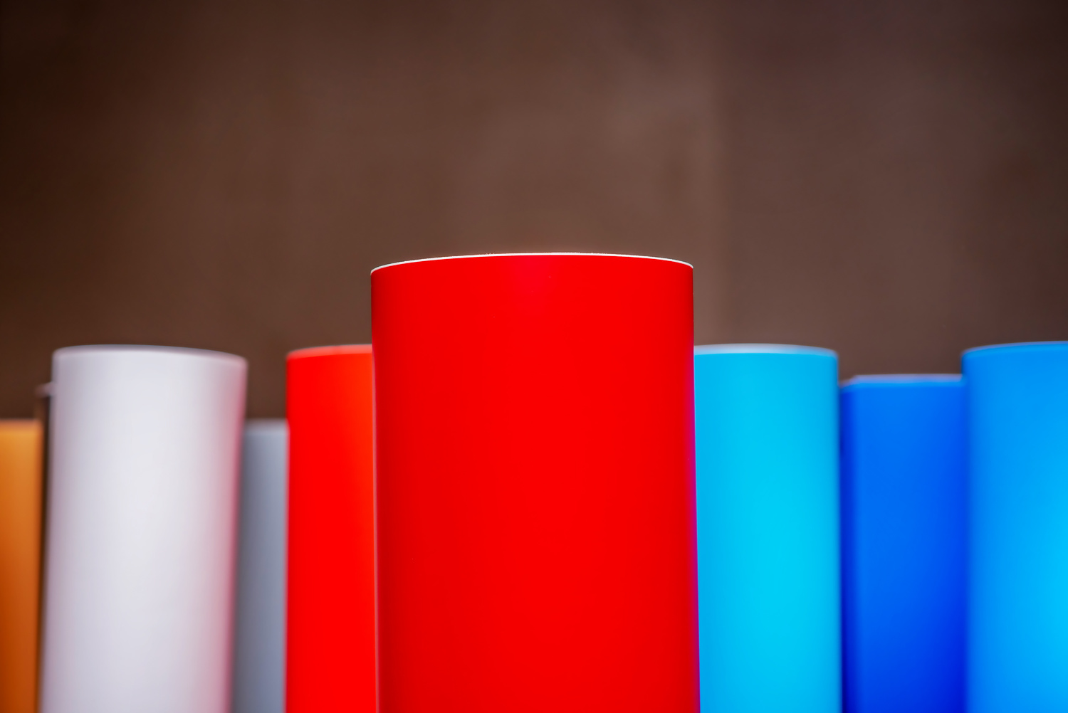 Adhesive colored films. Material for advertisers. Plotter.